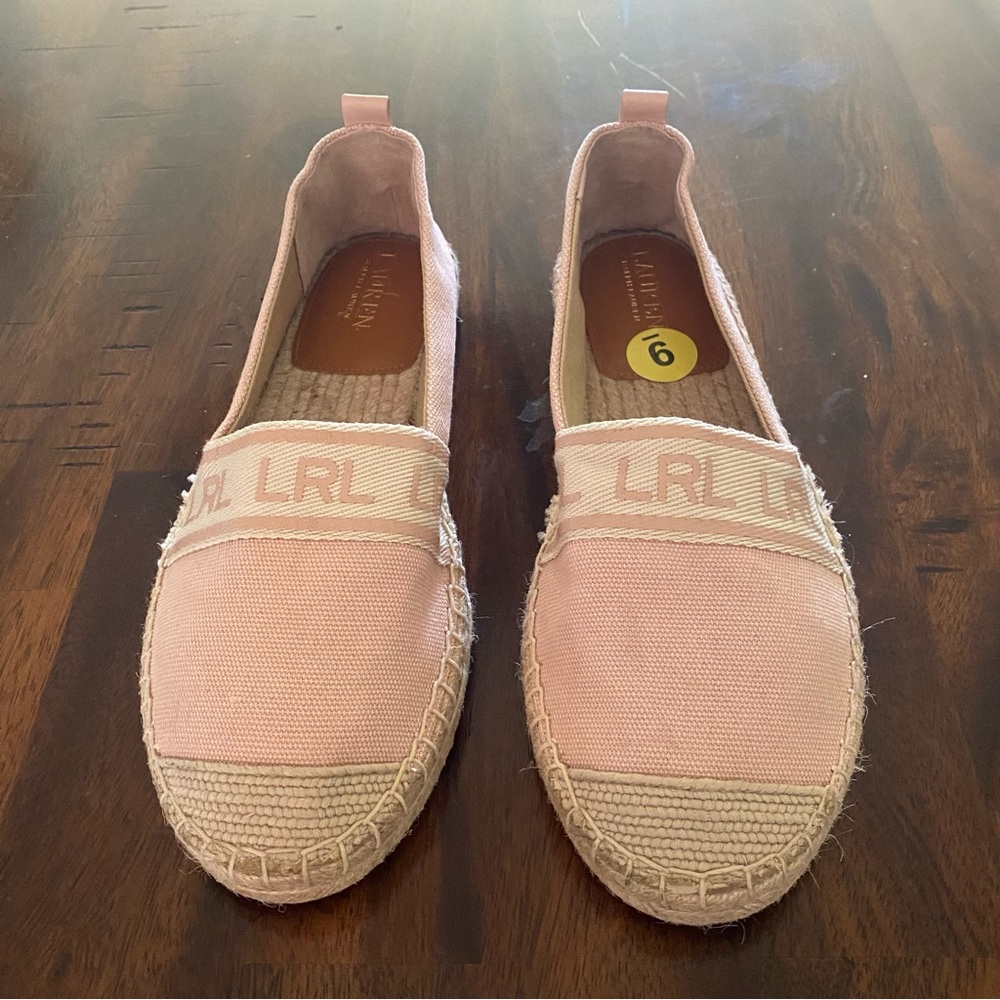 Ralph Lauren light Pink Caylee Espadrilles - Picture 2 of 11